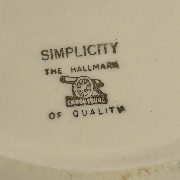 Simplicity Yellow Rose Dinner Plate by Canonsburg the Hallmark of quality 10in - Picture 6 of 7